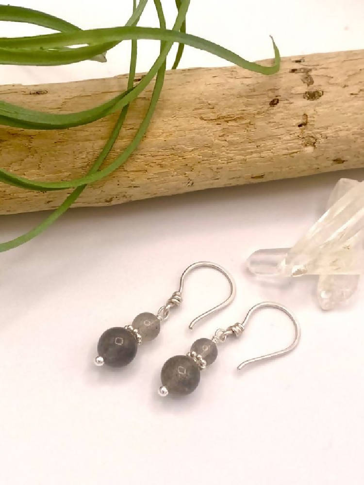 
                  
                    Load image into Gallery viewer, Labradorite Classic Earrings
                  
                