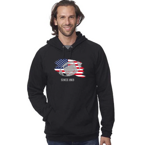 
                  
                    Load image into Gallery viewer, flag football hoodie BLACK
                  
                