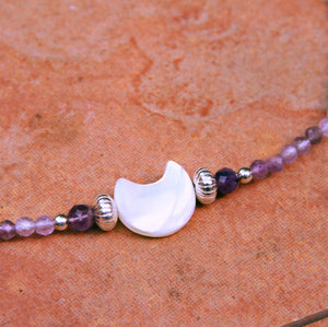 
                  
                    Load image into Gallery viewer, Women&amp;#39;s Mother of Pearl Moon Gemstone Choker Necklaces
                  
                