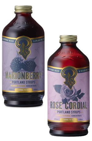 
                  
                    Load image into Gallery viewer, Marionberry and Rose Cordial Syrup SET/2
                  
                
