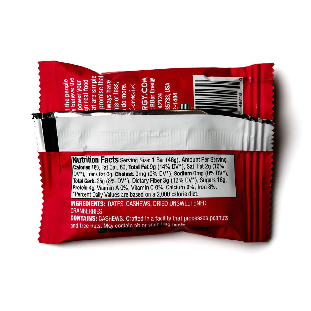 
                  
                    Load image into Gallery viewer, Cranberry Cashew Energy Bar - 10 Pack
                  
                