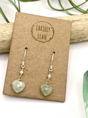 
                  
                    Load image into Gallery viewer, Aquamarine Heart Earrings
                  
                