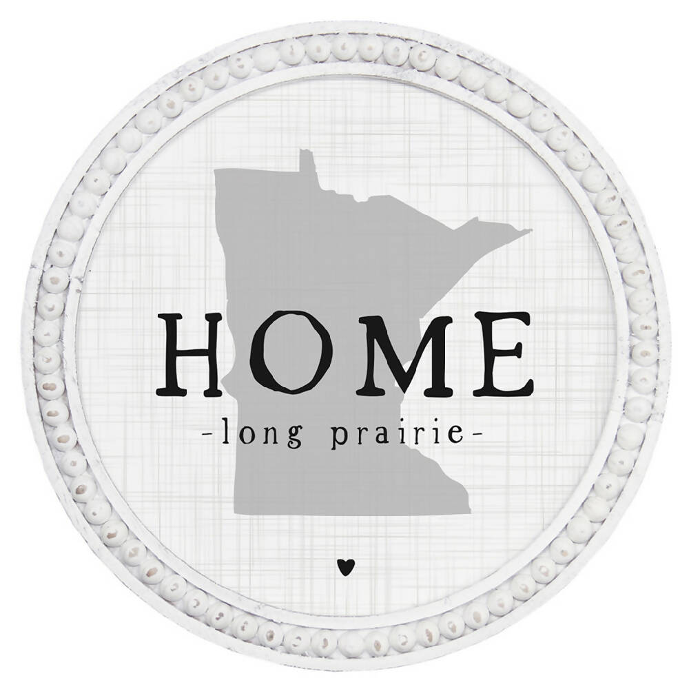Home State Heart PER STATE - Beaded Round Wall Art