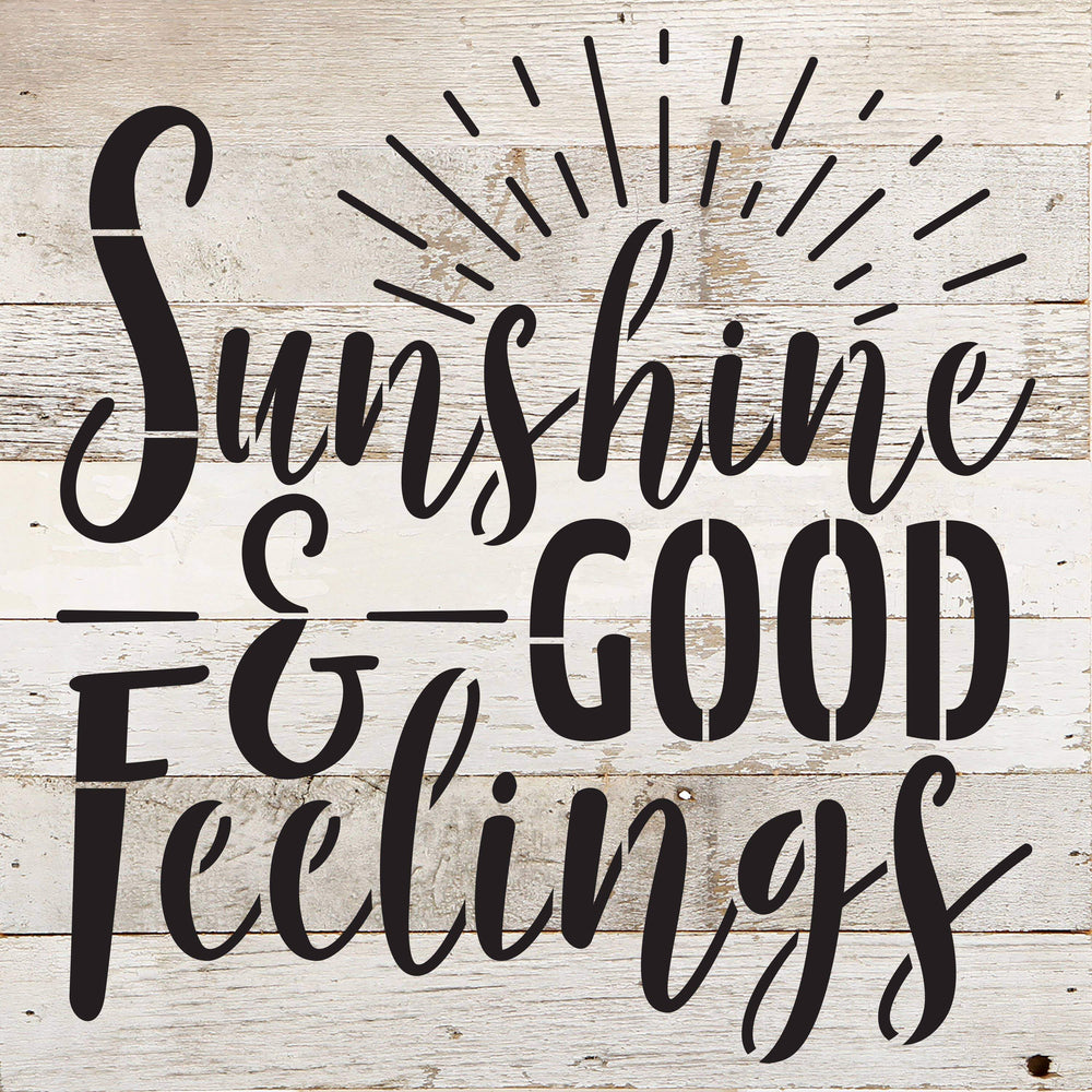 
                  
                    Load image into Gallery viewer, Sunshine and good feelings / 10&amp;quot;X10&amp;quot; Reclaimed Wood Sign
                  
                