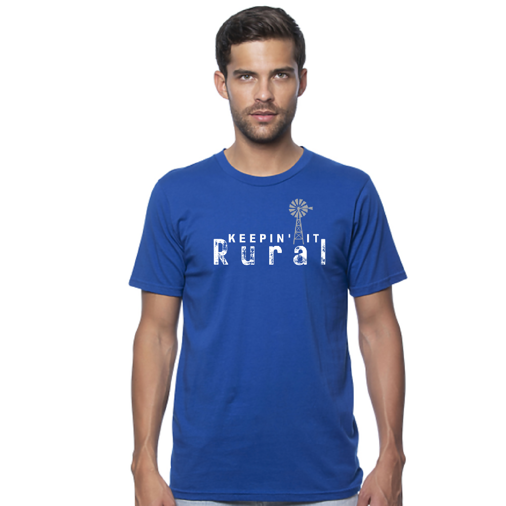 
                  
                    Load image into Gallery viewer, Keepin it rural men&amp;#39;s tee ROYAL BLUE
                  
                