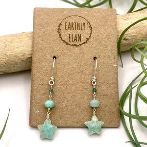 
                  
                    Load image into Gallery viewer, Amazonite Star Earrings
                  
                