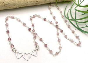 
                  
                    Load image into Gallery viewer, Three Hearts Necklace
                  
                