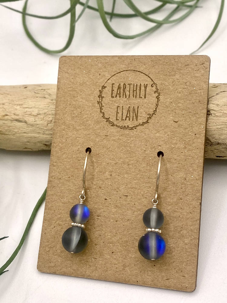 
                  
                    Load image into Gallery viewer, Gray Aura Quartz Earrings
                  
                