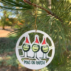 
                  
                    Load image into Gallery viewer, Peas on Earth Ornament - 2 Pack
                  
                