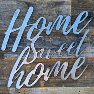 
                  
                    Load image into Gallery viewer, Rustic Home, Home Sweet Home 15 x 14,  Farmhouse, Metal Words, Kitchen Wall Decor, Home Decor, Farmhouse Sign, Motivational, Christian
                  
                