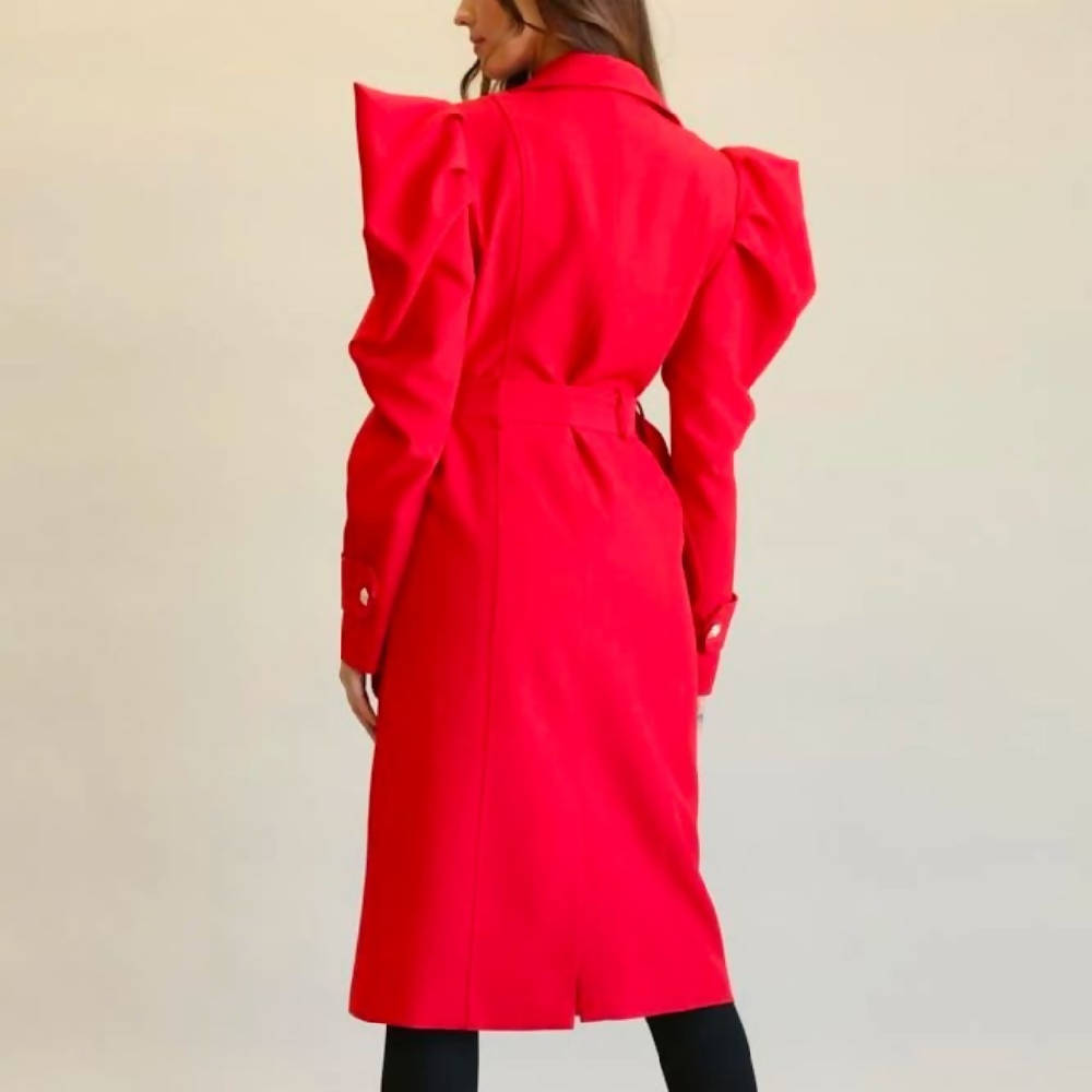 
                  
                    Load image into Gallery viewer, Dyan - Solid Stretch Woven Fabric Coat
                  
                