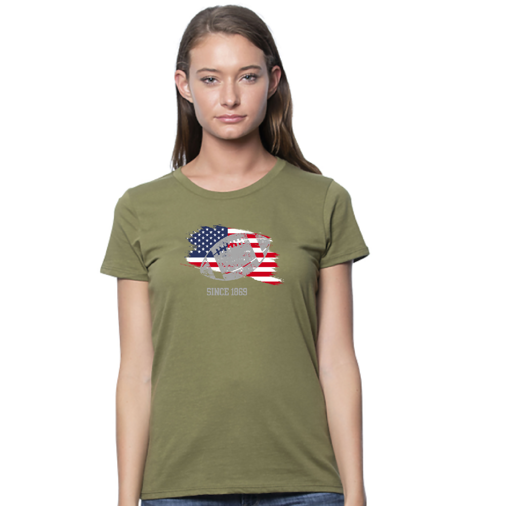 
                  
                    Load image into Gallery viewer, flag football womens tee MOSS
                  
                