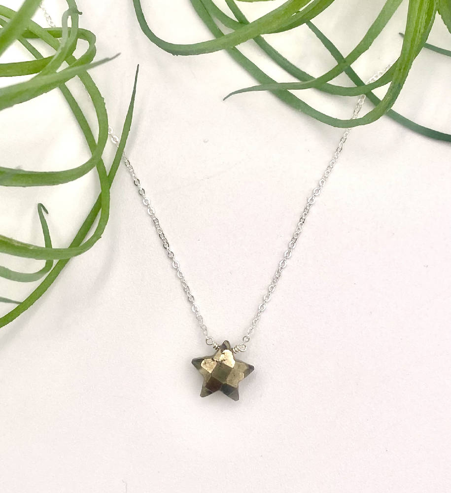 
                  
                    Load image into Gallery viewer, Pyrite Star Necklace
                  
                