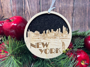 
                  
                    Load image into Gallery viewer, New York Skyline Ornament
                  
                