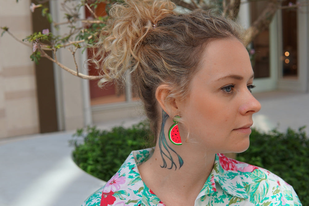 
                  
                    Load image into Gallery viewer, Watermelon Earrings
                  
                