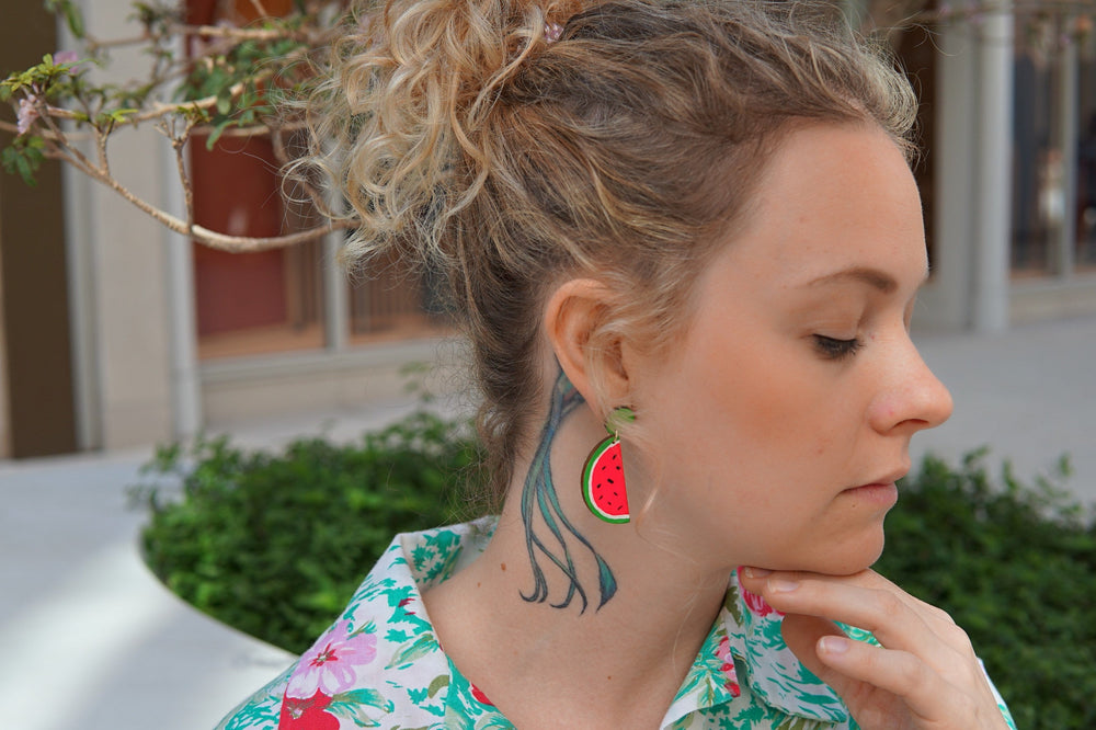 
                  
                    Load image into Gallery viewer, Watermelon Earrings
                  
                