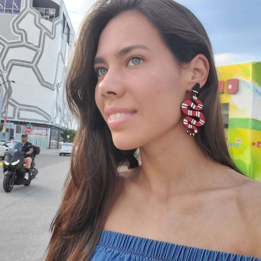 
                  
                    Load image into Gallery viewer, Snake Dangle Earrings
                  
                