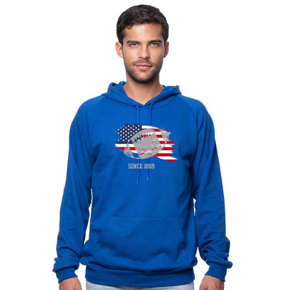 
                  
                    Load image into Gallery viewer, flag football hoodie ROYAL
                  
                