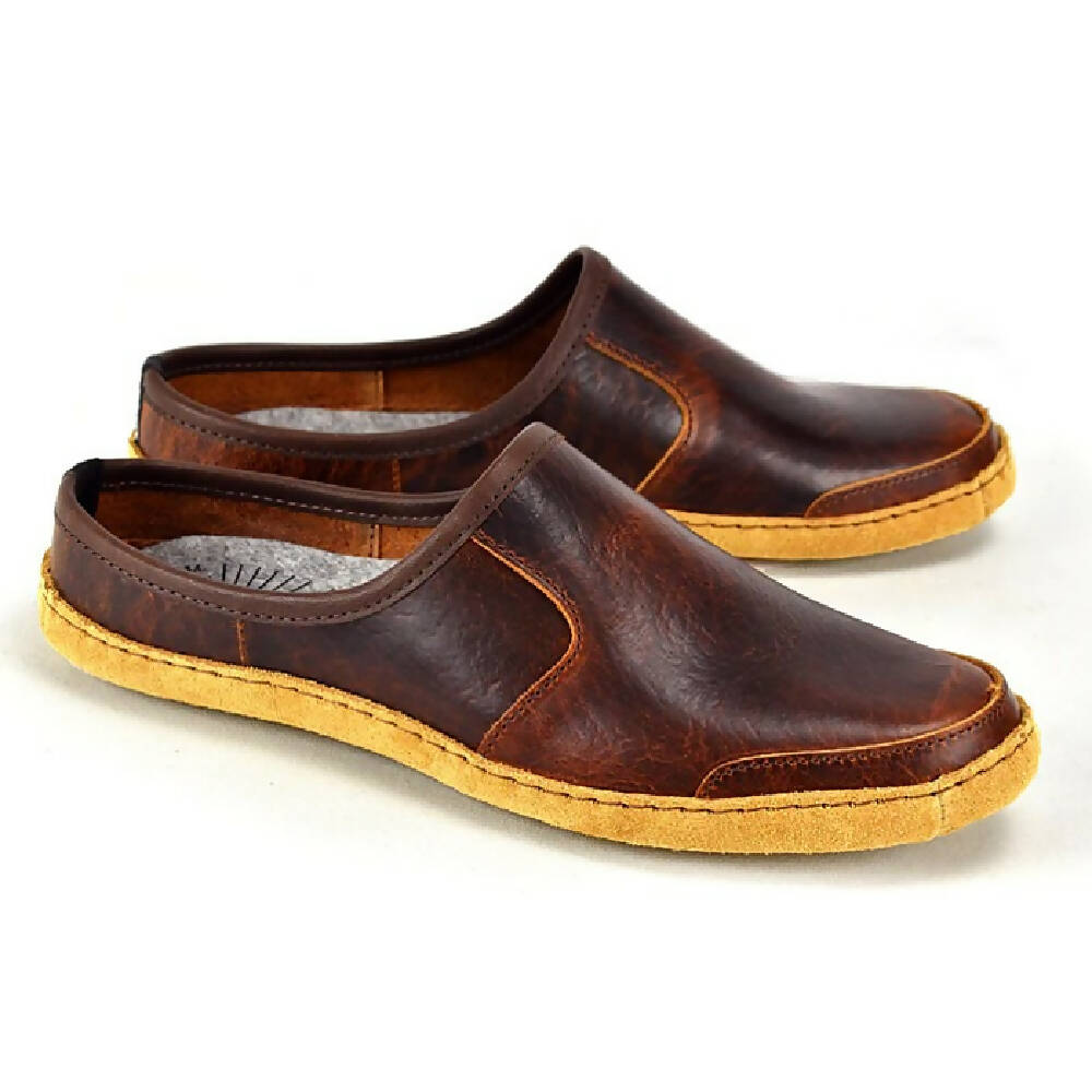Vermont House Shoes: Mule - Tobacco