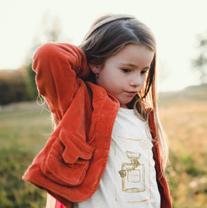 
                  
                    Load image into Gallery viewer, White Graphic Toddler &amp;quot;Couture&amp;quot; Perfume Bottle Tee
                  
                