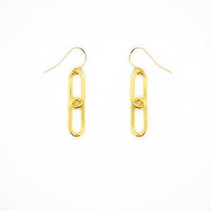 
                  
                    Load image into Gallery viewer, Short Paperclip Chain Earrings
                  
                