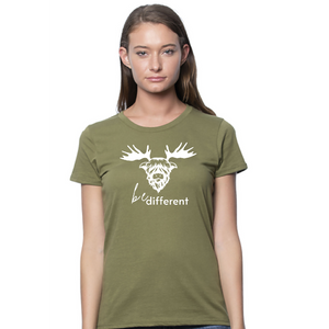
                  
                    Load image into Gallery viewer, Be Different womens tee MOSS
                  
                