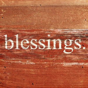 
                  
                    Load image into Gallery viewer, Blessings / 6&amp;quot;x6&amp;quot; Reclaimed Wood Sign
                  
                