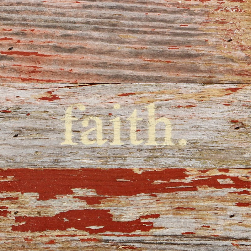 
                  
                    Load image into Gallery viewer, faith / 6&amp;quot;x6&amp;quot; Reclaimed Wood Sign
                  
                