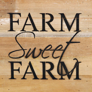 
                  
                    Load image into Gallery viewer, Farm Sweet Farm / 10&amp;quot;x10&amp;quot; Reclaimed Wood Sign
                  
                