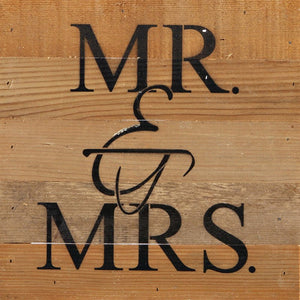 
                  
                    Load image into Gallery viewer, MR. &amp;amp; MRS. / 10&amp;quot;x10&amp;quot; Reclaimed Wood Sign
                  
                