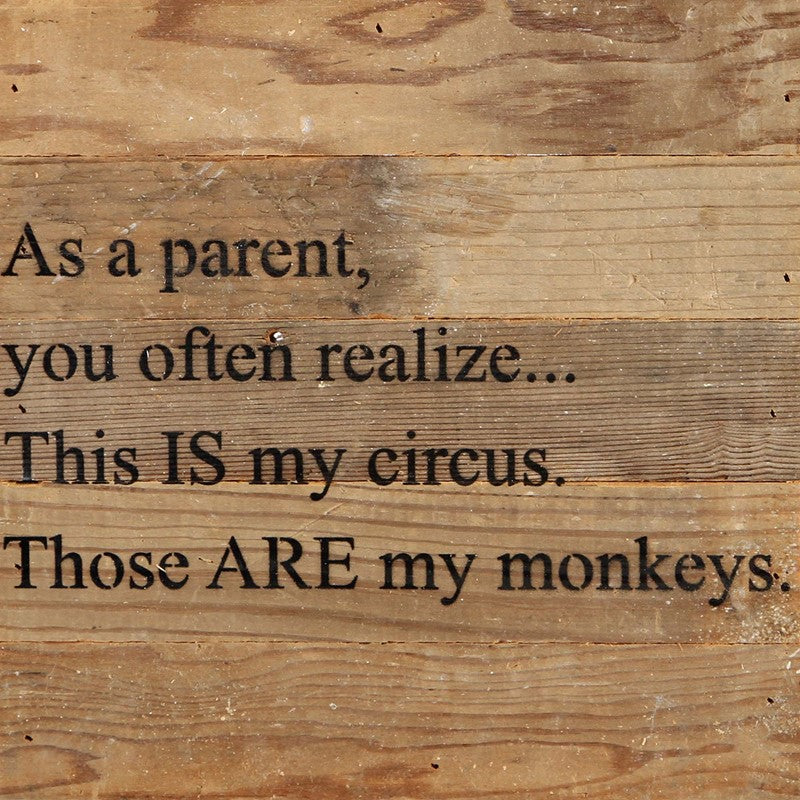 As a parent, you often realize.... This IS my circus. Those ARE my monkeys. / 10