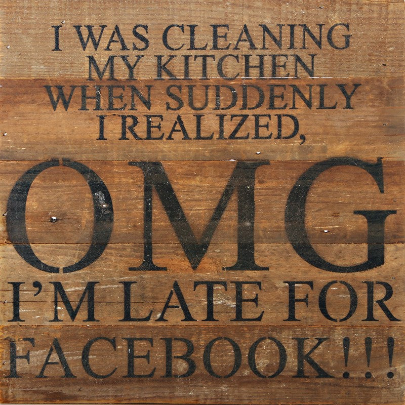 I was cleaning my kitchen when suddenly I realized, OMG I'm late for Facebook!!! / 10