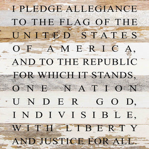 
                  
                    Load image into Gallery viewer, I pledge allegiance to the flag / 28&amp;quot;x28&amp;quot; Reclaimed Wood Sign
                  
                