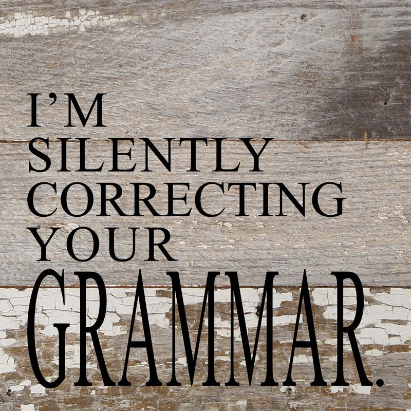 I'm silently correcting your grammar. / 6