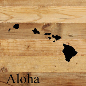 
                  
                    Load image into Gallery viewer, Aloha / 10&amp;quot;x10&amp;quot; Reclaimed Wood Sign
                  
                