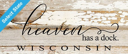
                  
                    Load image into Gallery viewer, Heaven has a dock. / 14&amp;quot;x6&amp;quot; Reclaimed Wood Sign
                  
                