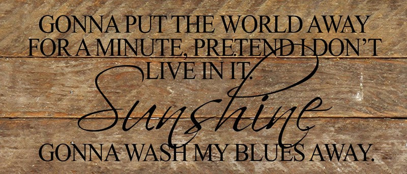 Gonna put the world away for a minute, pretend I don't live in it. Sunshine gonna wash my blues away. *Artist Series* Jeffrey Steele  / 14