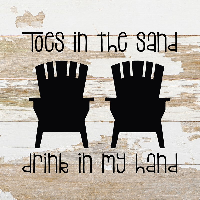 Toes in the sand, drink in my hand (beach chairs image) / 10