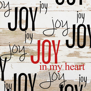 
                  
                    Load image into Gallery viewer, Joy, joy, joy, joy, joy in my heart (TWO COLOR - RED AND BLACK) / 6&amp;quot;x6&amp;quot; Reclaimed Wood Sign
                  
                