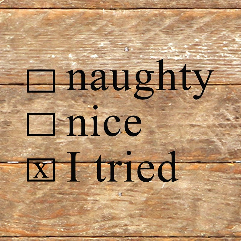 Naughty, nice, I tried (check boxes) / 6