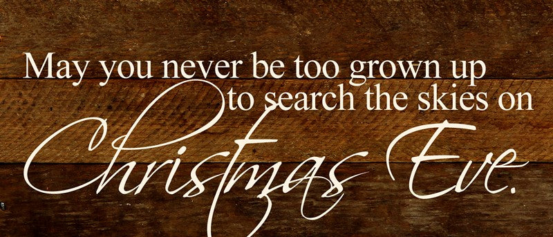 May you never be too grown up to search the skies on Christmas Eve. / 14