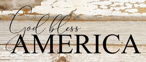
                  
                    Load image into Gallery viewer, God bless America / 14&amp;quot;x6&amp;quot; Reclaimed Wood Sign
                  
                