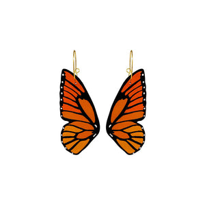 
                  
                    Load image into Gallery viewer, Monarch Butterfly Wing Earrings
                  
                