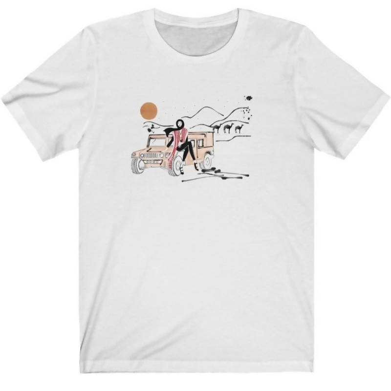 
                  
                    Load image into Gallery viewer, White Graphic &amp;quot;Desert Girl&amp;quot; Youth Tee
                  
                