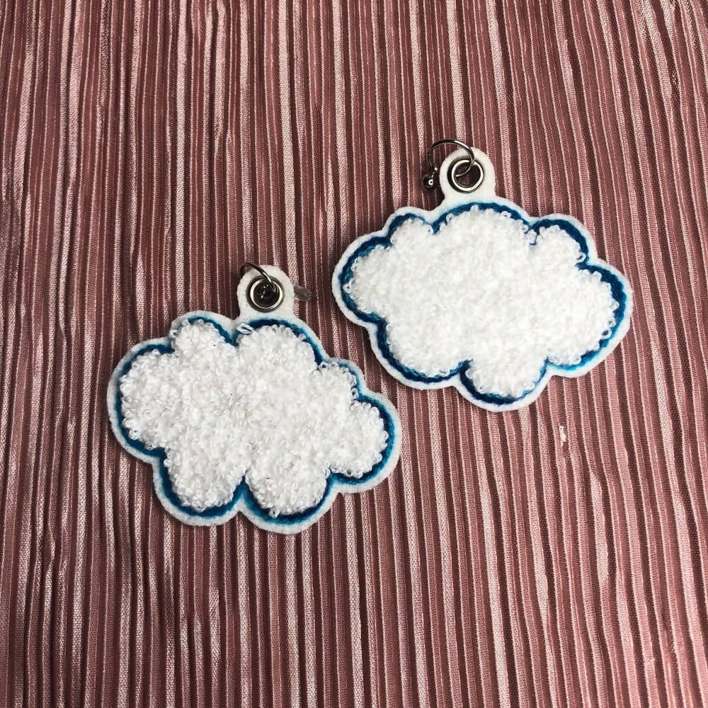 
                  
                    Load image into Gallery viewer, Cloud Embroidered Earrings
                  
                