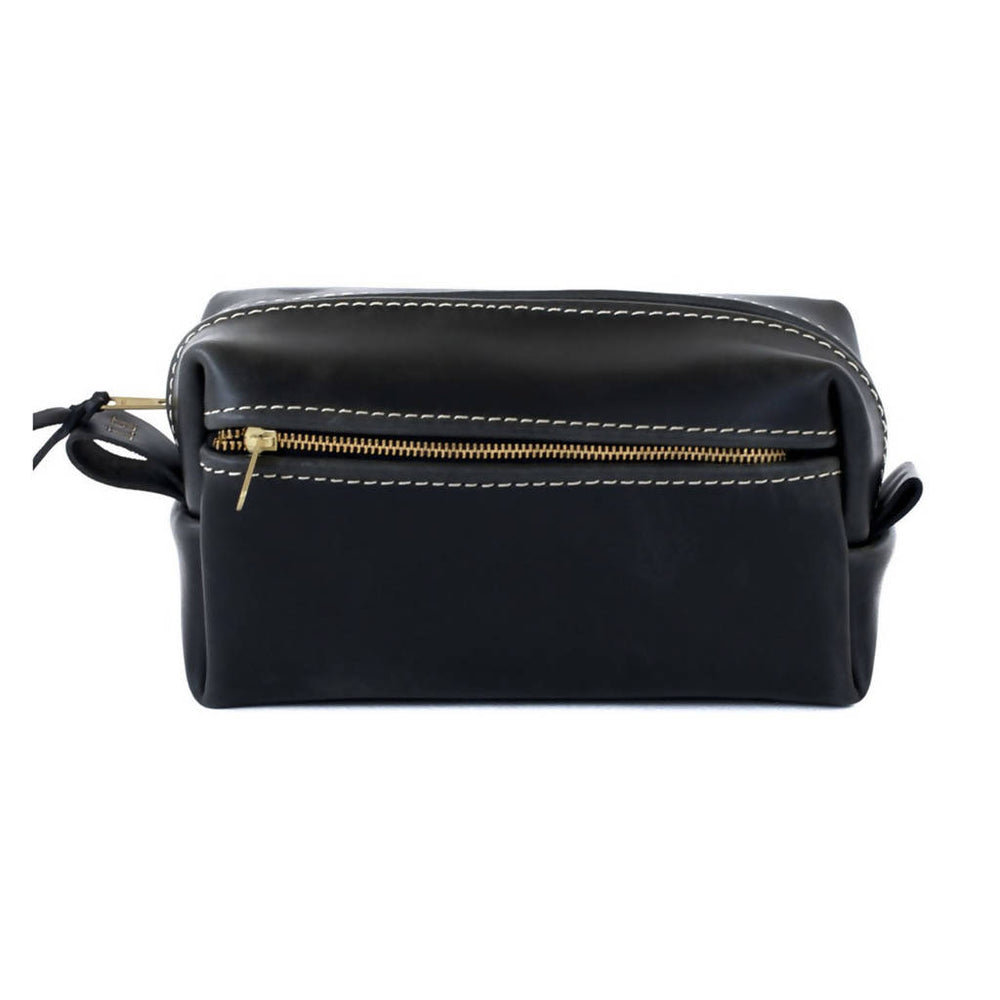 
                  
                    Load image into Gallery viewer, Double Zipper Leather Toiletry Bag - 4 Colors
                  
                
