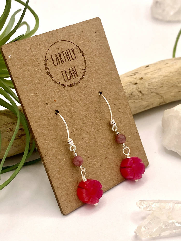 
                  
                    Load image into Gallery viewer, Pink Daisy Earrings
                  
                