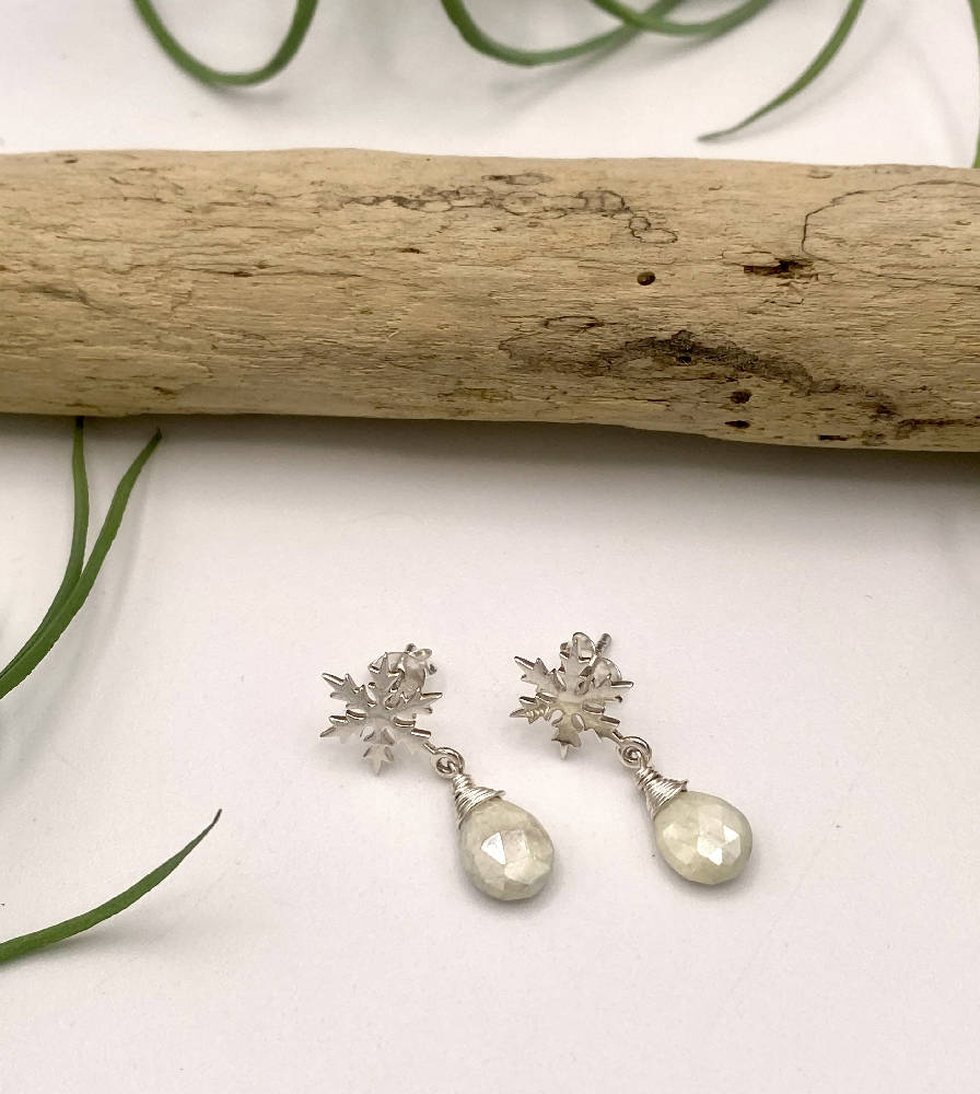 
                  
                    Load image into Gallery viewer, Silverite Snowflake Earrings
                  
                