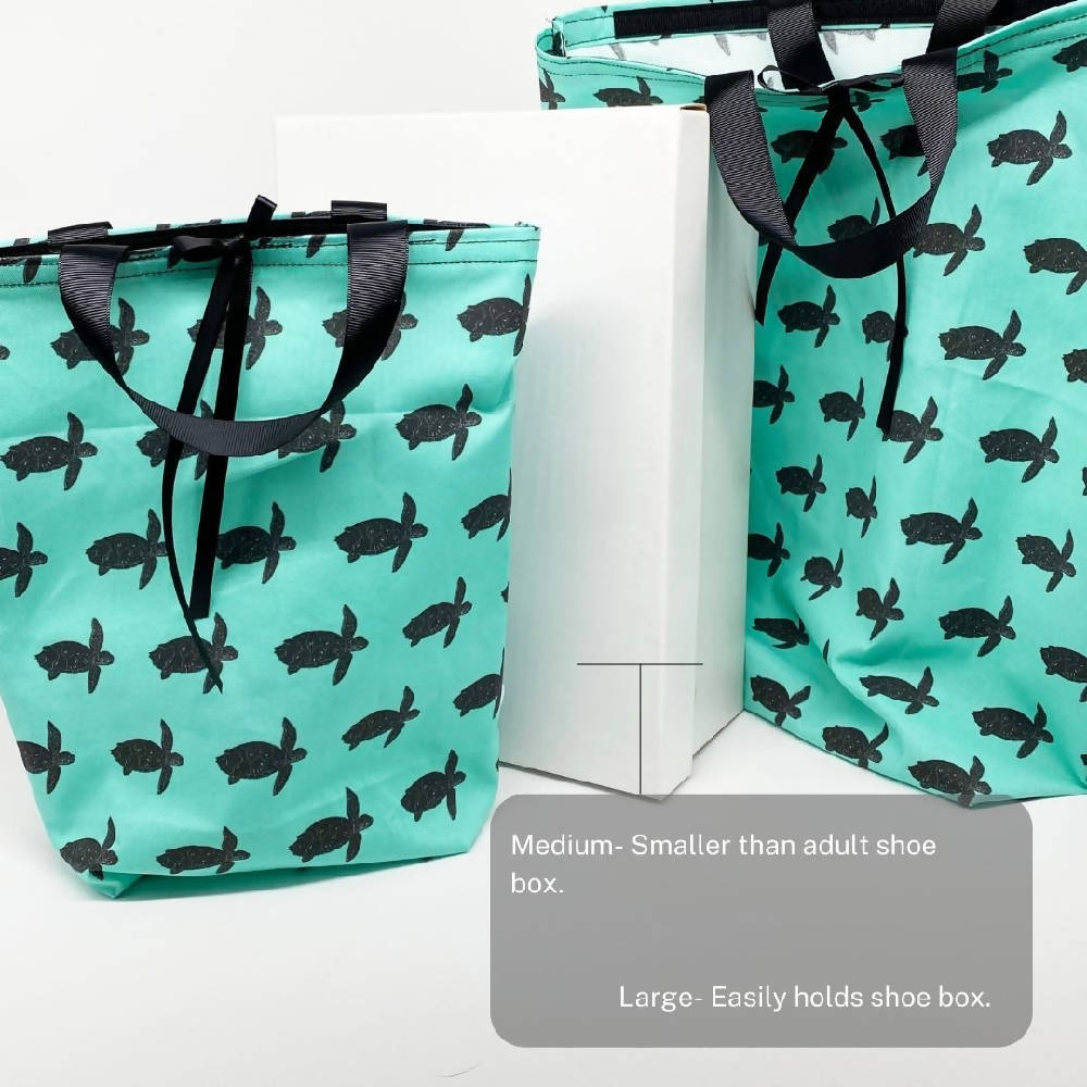 
                  
                    Load image into Gallery viewer, Palm Tree Reusable Cloth Gift Bags - Set of 5
                  
                