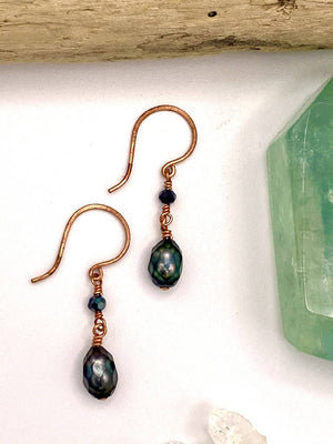 
                  
                    Load image into Gallery viewer, Faceted Pearl Earrings
                  
                